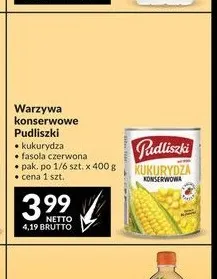 Warzywa konserwowe Pudliszki kukurydza promocja w Makro