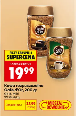Kawa rozpuszczalna Cafe d'Or Mild promocja w Biedronka