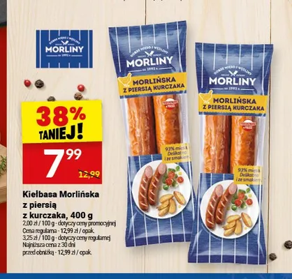 Kiełbasa Morlińska z piersi kurczaka Morliny promocja w Twój Market