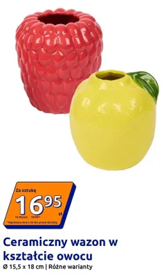 Ceramiczny wazon w kształcie owocu Ø15,5x18 cm promocja w Action
