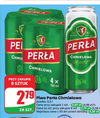 Piwo Perła Chmielowa promocja w Dino