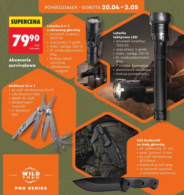Nóż bushcraft ze stałą głownią promocja w Biedronka