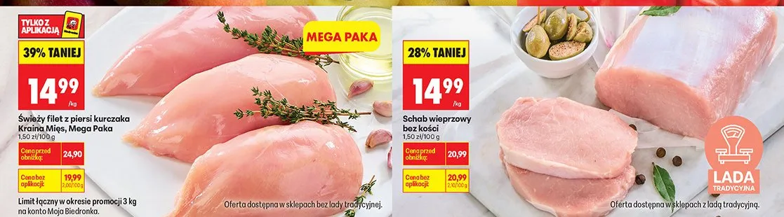 Filet z piersi kurczaka Kraina Mięs, Mega Paka promocja w Biedronka