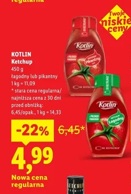 Ketchup pikantny Kotlin promocja w Lidl