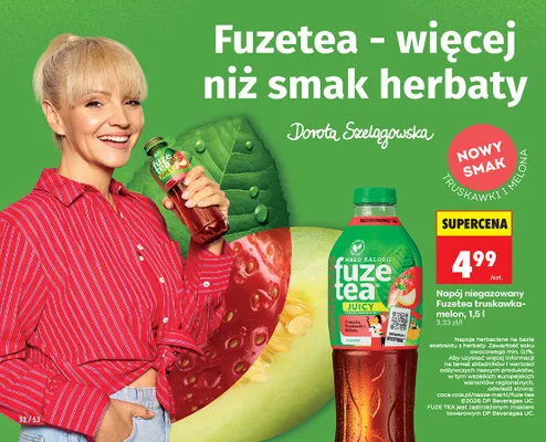 Napój niegazowany truskawka-melon promocja w Biedronka