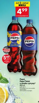 Napój gazowany Pepsi Twist o smaku cytryny promocja w LEWIATAN