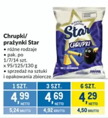 Chrupki/prażynki Star promocja w Makro