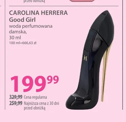 Woda perfumowana damska Good Girl Carolina Herrera promocja w Hebe