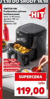 Frytkownica cyfrowa beztłuszczowa Switch On promocja w Kaufland