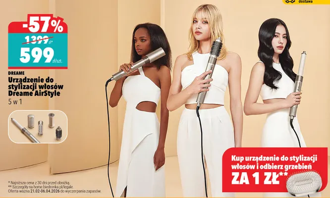 Urządzenie do stylizacji włosów Dreame AirStyle 5 w 1 promocja w Biedronka Home