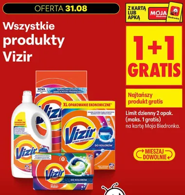 Proszek do prania Vizir promocja w Biedronka