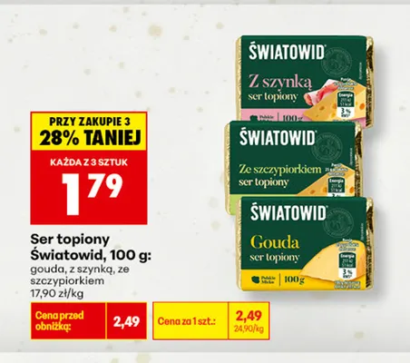 Ser topiony Światowid gouda promocja w Biedronka