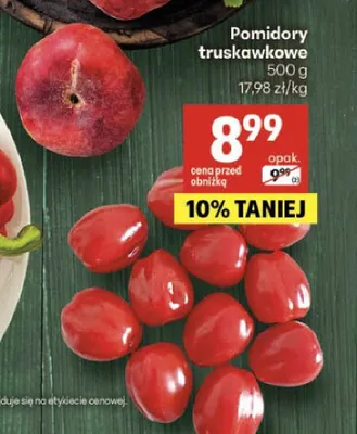 Pomidory truskawkowe promocja w Delikatesy Centrum