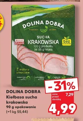 Kiełbasa sucha krakowska promocja w Kaufland