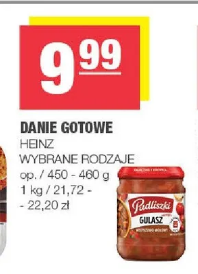 Danie gotowe Pudliszki promocja w SPAR