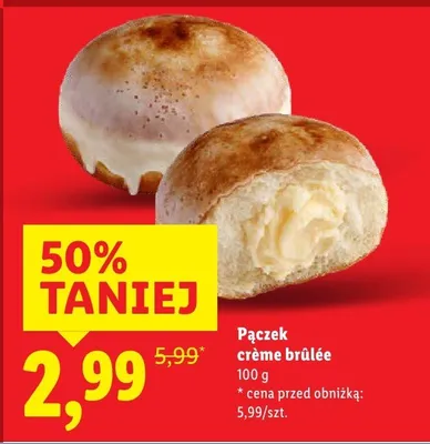 Pączek crème brûlée promocja w Lidl