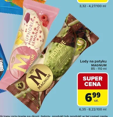 Lody na patyku Magnum Pistachio Signature promocja w Carrefour Express