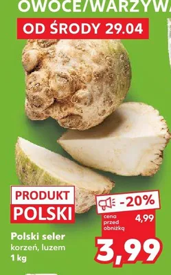 Seler korzeń luzem polski promocja w Kaufland