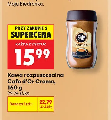 Kawa rozpuszczalna Cafe d'Or Crema promocja w Biedronka