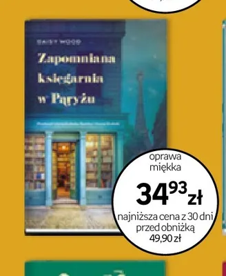 Książka Zapomniana księgarnia w Paryżu Daisy Wood oprawa miękka promocja w Empik