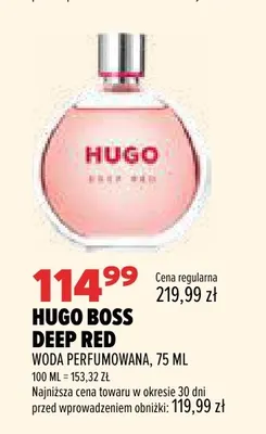 Woda perfumowana Hugo Boss Deep Red promocja w Drogerie Natura