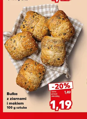 Bułka z ziarnami i makiem promocja w Kaufland