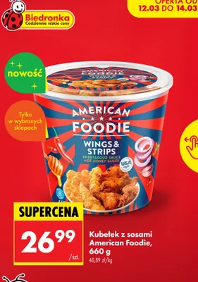 Kubełek z sosami Wings & Strips promocja w Biedronka
