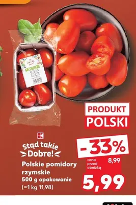 Polskie pomidory rzymskie Stąd takie Dobre! promocja w Kaufland
