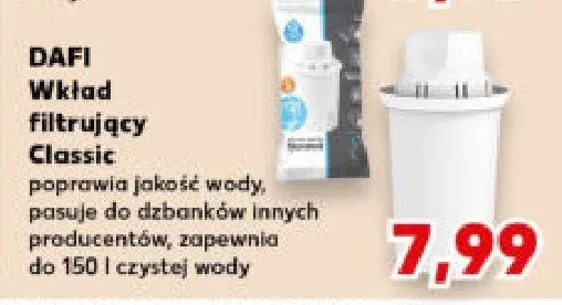 Wkład filtrujący Classic poprawia jakość wody, pasuje do dzbanków innych producentów, zapewnia do 150 l czystej wody promocja w Kaufland