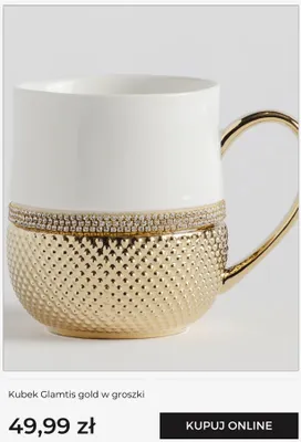 Kubek home&you Glamtis gold w groszki promocja w home&you