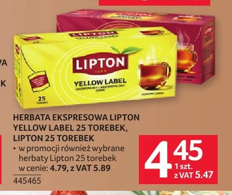 Herbata ekspresowa Lipton promocja w Selgros