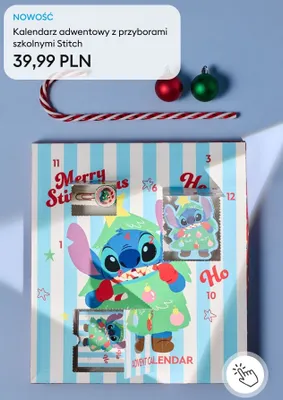 Kalendarz adwentowy z przyborami szkolnymi Stitch promocja w Sinsay