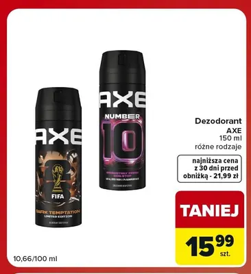 Dezodorant Axe Dark Temptation promocja w Carrefour Market