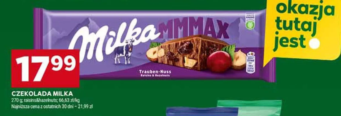 Czekolada Milka Mmmax Trauben-Nuss promocja w Stokrotka