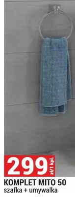 Komplet Mito 50 szafka i umywalka seria Mito kolor biały promocja w Merkury Market