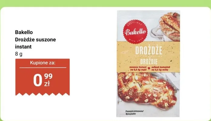 Drożdże suszone instant promocja w Biedronka
