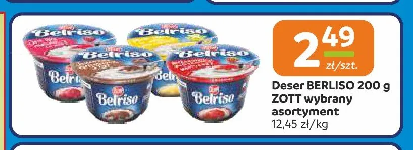 Deser Berliso Zott 200g promocja w Społem Częstochowa