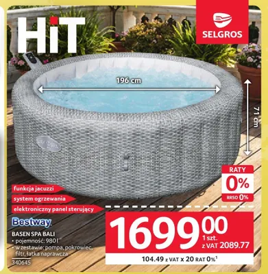 Basen spa Bali Bestway Lay-Z-Spa promocja w Selgros