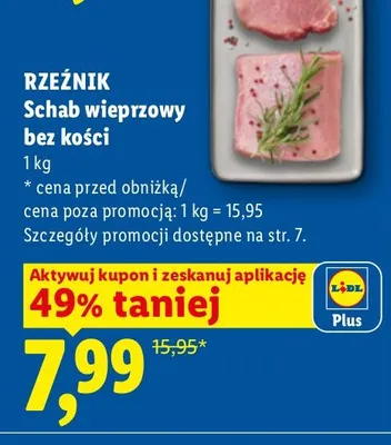 Schab wieprzowy bez kości Rzeźnik promocja w Lidl