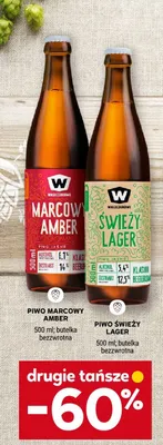 Piwo marcowy amber promocja w Stokrotka