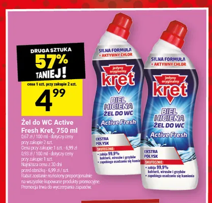Żel do WC Active Fresh Kret promocja w Twój Market