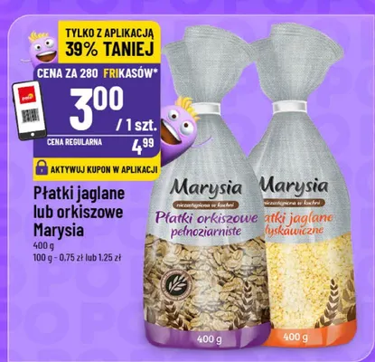 Płatki jaglane lub orkiszowe promocja w POLOmarket
