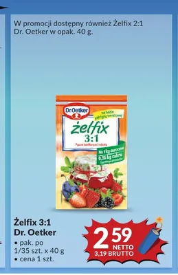 Żelfix 2:1 Dr. Oetker promocja w Makro