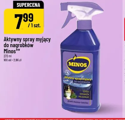Aktywny spray myjący do nagrobków Minos promocja w POLOmarket