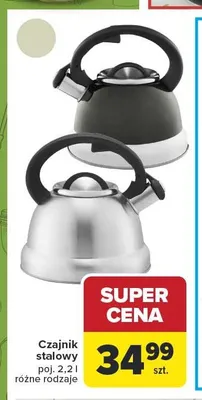 Czajnik stalowy 2,2l promocja w Carrefour