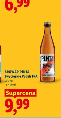 Piwo Browar Pinta Zwycięskie Polish IPA promocja w Lidl