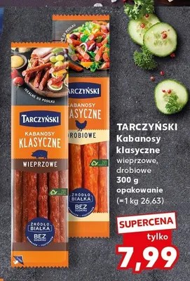 Kabanosy klasyczne drobiowe Tarczyński promocja w Kaufland