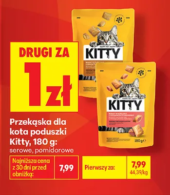 Przekąska dla kota poduszki serowe Kitty promocja w Biedronka