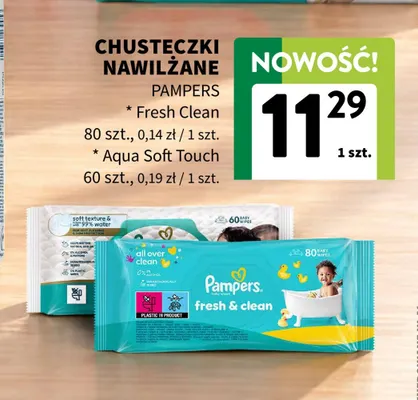 Chusteczki nawilżane Pampers Aqua Soft Touch promocja w Intermarche