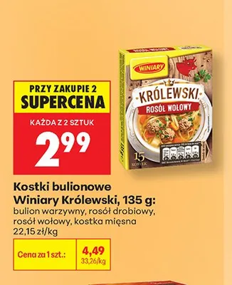 Kostki bulionowe Kostka mięsna Winiary Królewski promocja w Biedronka
